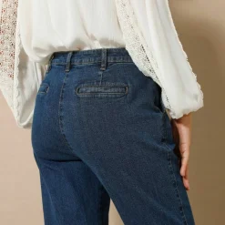 Jean coupe mom taille haute, stretch