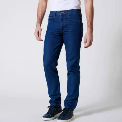 Jean droit ceinture élastiquée côtés - L28