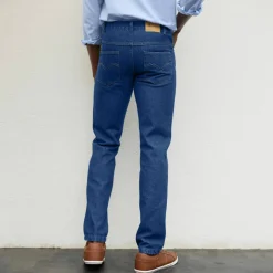 Jean droit ceinture élastiquée côtés - L32