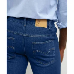 Jean droit ceinture élastiquée côtés - L32
