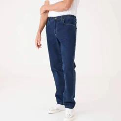 Jean droit ceinture élastiquée côtés - L32