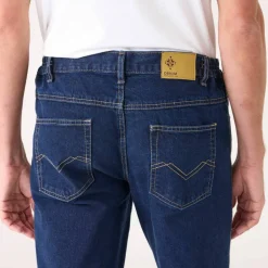 Jean droit ceinture élastiquée côtés - L32