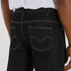 Jean droit ceinture élastiquée côtés - L28