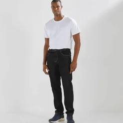 Jean droit ceinture élastiquée côtés - L28
