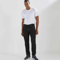 Jean droit ceinture élastiquée côtés - L32