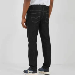 Jean droit ceinture élastiquée côtés - L32