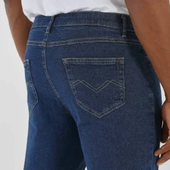 Jean droit ceinture élastiquée invisible - L30