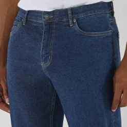 Jean droit ceinture élastiquée invisible - L30