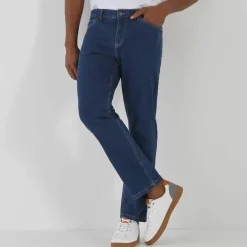 Jean droit ceinture élastiquée invisible - L30