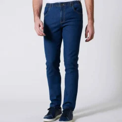 Jean droit ceinture élastiquée - L30