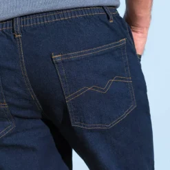 Jean droit ceinture élastiquée - L30