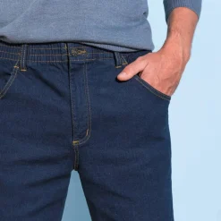 Jean droit ceinture élastiquée - L30