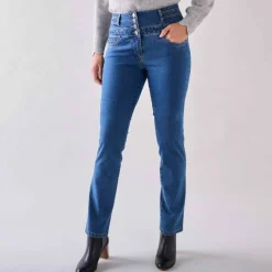 Jean droit taille haute - grande stature