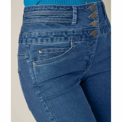 Jean droit taille haute - petite stature