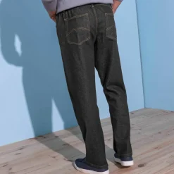 Jean droit taille élastiquée - L28