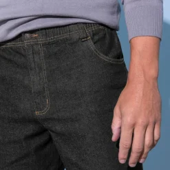 Jean droit taille élastiquée - L28