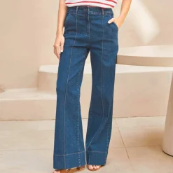 Jean flare à plis