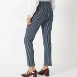 Jean 7/8ème rayé