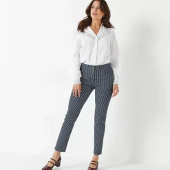 Jean 7/8ème rayé