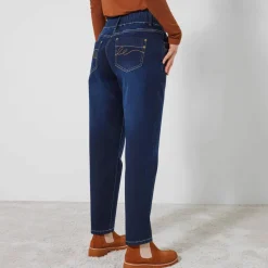 Jean mom taille élastiquée
