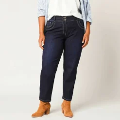 Jean mom taille élastiquée