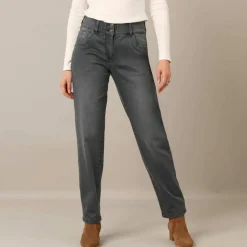 Jean mom taille élastiquée