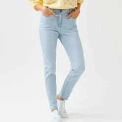 Jean slim taille haute, grande stature