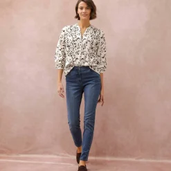 Jean slim taille haute, grande stature