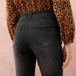 Jean slim taille haute, grande stature