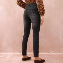 Jean slim taille haute, grande stature