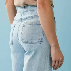 Jean taille haute Spécial Petites entrej. 65 cm, coupe large 7/8ème
