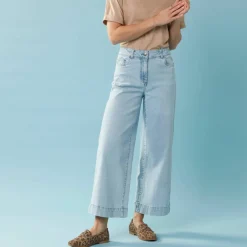 Jean taille haute Spécial Petites entrej. 60 cm, coupe large 7/8ème