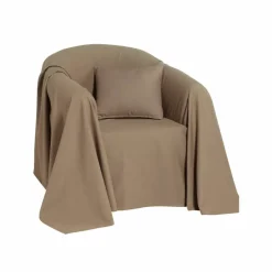 Jeté canapé coton bachette uni