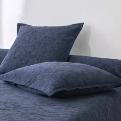 Jeté de lit jacquard gaufré "feuillage"