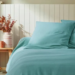 Jeté de lit uni tissé coton