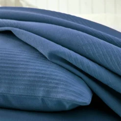 Jeté de lit uni tissé coton