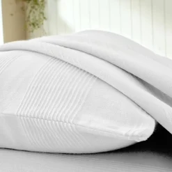 Jeté de lit uni tissé coton