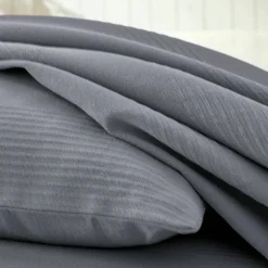 Jeté de lit uni tissé coton