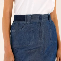Jupe battle multi-poches, denim léger