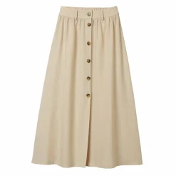 Jupe boutonnée unie