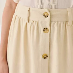 Jupe boutonnée unie