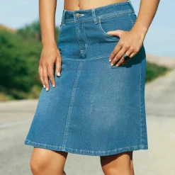 Jupe courte en jean