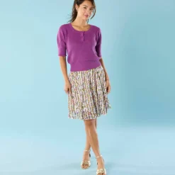 Jupe courte Spécial Petites, voile imprimé