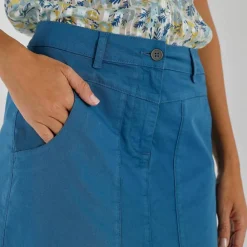 Jupe droite unie, twill
