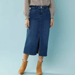 Jupe longue en jean, Spécial Petites