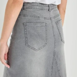 Jupe longue évasée en jean