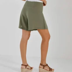 Jupe short en lin mélangé