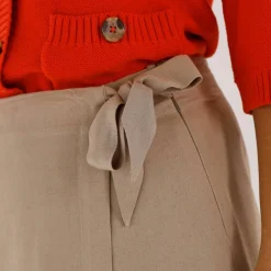 Jupe short en lin mélangé