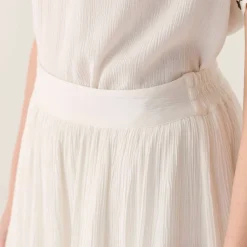 Jupon long uni fente côté