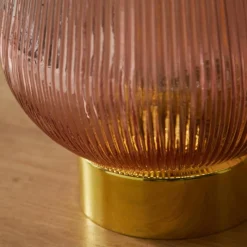 Lampe LED à poser en verre teinté